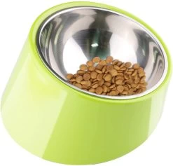 Super Design 15 Degree Tilted Bowl Green -Pet Supplies Sale extra 1062