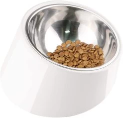 Super Design 15 Degree Tilted Bowl Cream -Pet Supplies Sale extra 1077