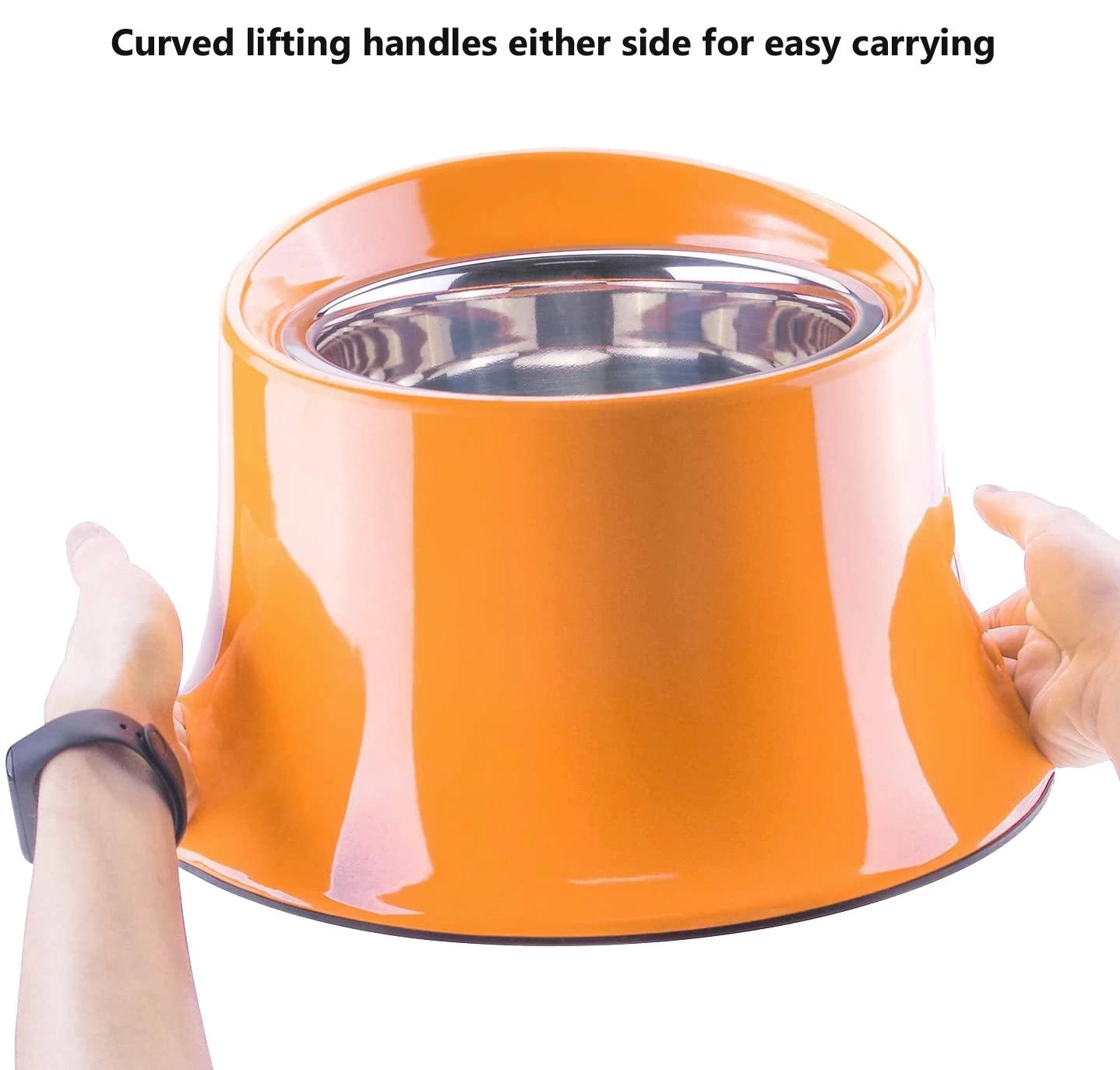 Super Design Raised Tall Bowl Orange 6 Super Design Raised Tall Bowl Orange - Image 4