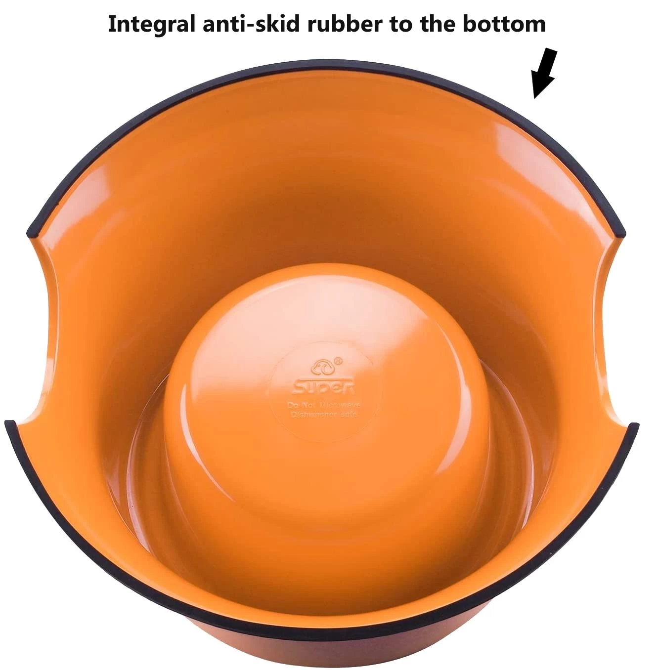 Super Design Raised Tall Bowl Orange 5 Super Design Raised Tall Bowl Orange - Image 3