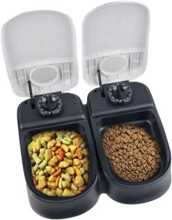 PAWISE Automatic Pet Feeder Double -Pet Supplies Sale extra 1212