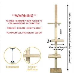 CA&T Ultimate Floor To Ceiling Scratch Climber 10 CA&T Ultimate Floor To Ceiling Scratch Climber -Pet Supplies Sale extra 1402