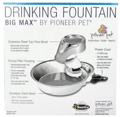 Pioneer Pet Big Max S/Steel Water Fountain 8 Pioneer Pet Big Max S/Steel Water Fountain -Pet Supplies Sale extra 1501