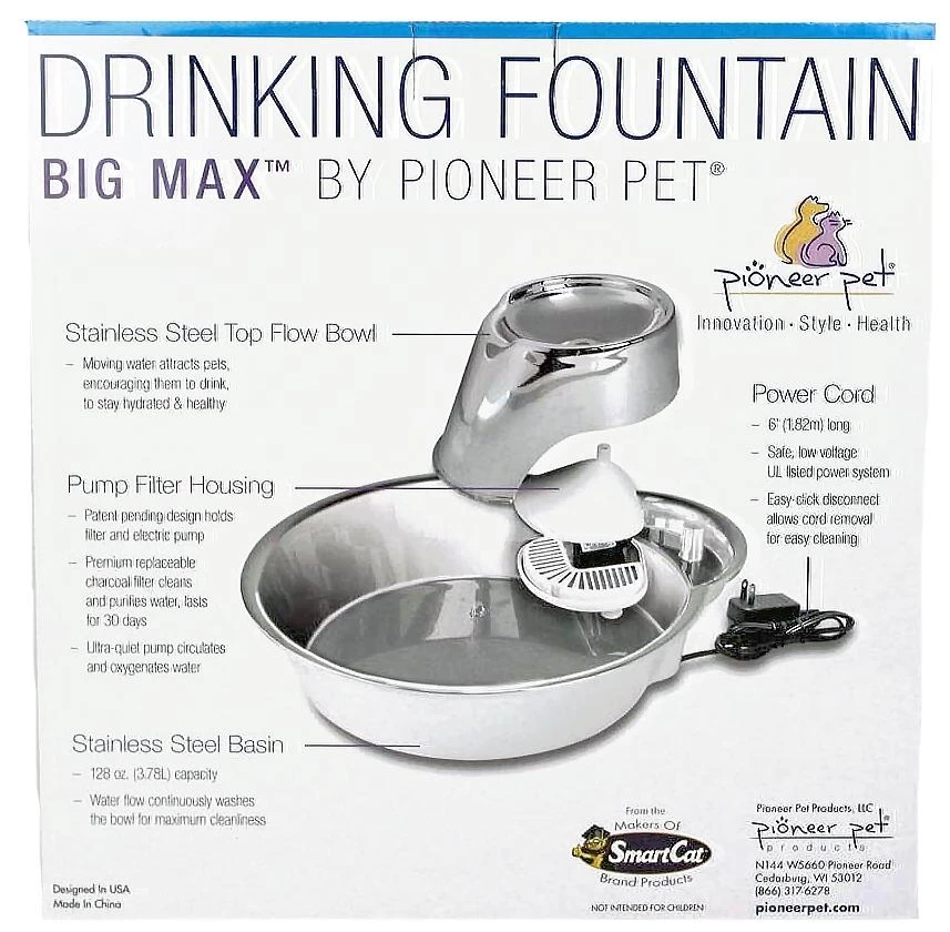 Pioneer Pet Big Max S/Steel Water Fountain 5 Pioneer Pet Big Max S/Steel Water Fountain - Image 3