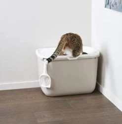 Savic Hop In Litter Box Mocha/White -Pet Supplies Sale extra 1570