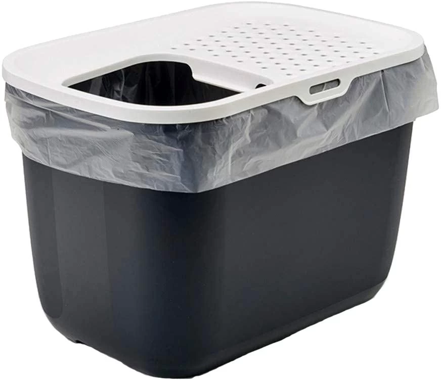 Savic Hop In Litter Box Anthracite/White 4 Savic Hop In Litter Box Anthracite/White - Image 2