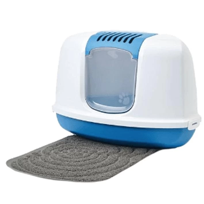 Savic Nestor Corner Litter Tray Bluestone/White 4 Savic Nestor Corner Litter Tray Bluestone/White - Image 2