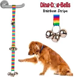 Yellow Dog Ding Dog Bells Rainbow Stripe -Pet Supplies Sale extra 1595