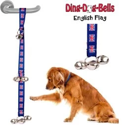 Yellow Dog Ding Dog Bells Union Jack Flag -Pet Supplies Sale extra 1597