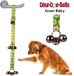 Yellow Dog Ding Dog Bells Green Daisy -Pet Supplies Sale extra 1599