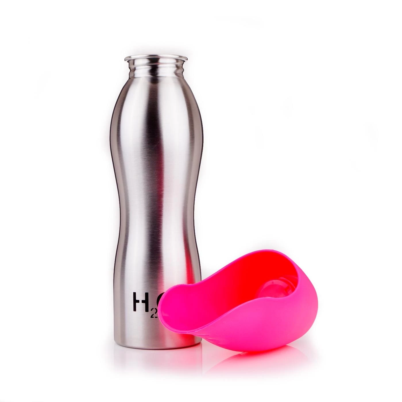 H2O4K9 25oz Stainless Steel Pink Lid 4 H2O4K9 25oz Stainless Steel Pink Lid - Image 2