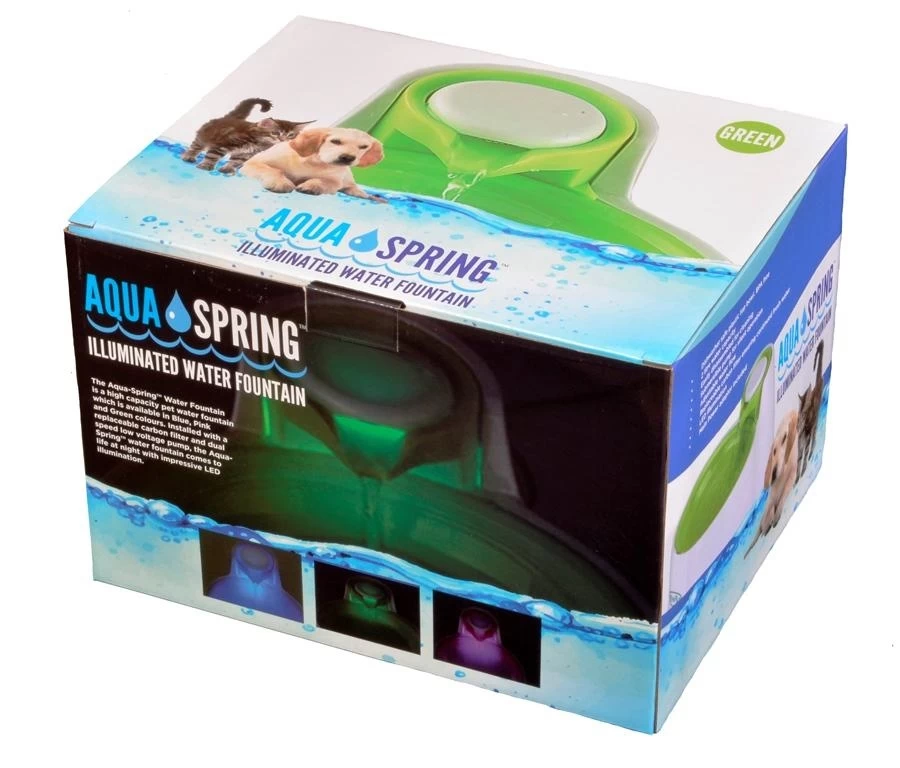 AquaSpring Illuminated Pet Water Fountain Green 7 AquaSpring Illuminated Pet Water Fountain Green - Image 5