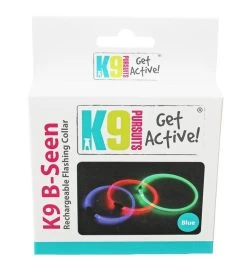 K9 Pursuits B-Seen LED Light Collar Blue
