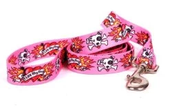 I Luv My Dog Pink Lead