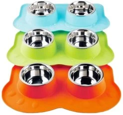 PAWISE Double Pet Feeder