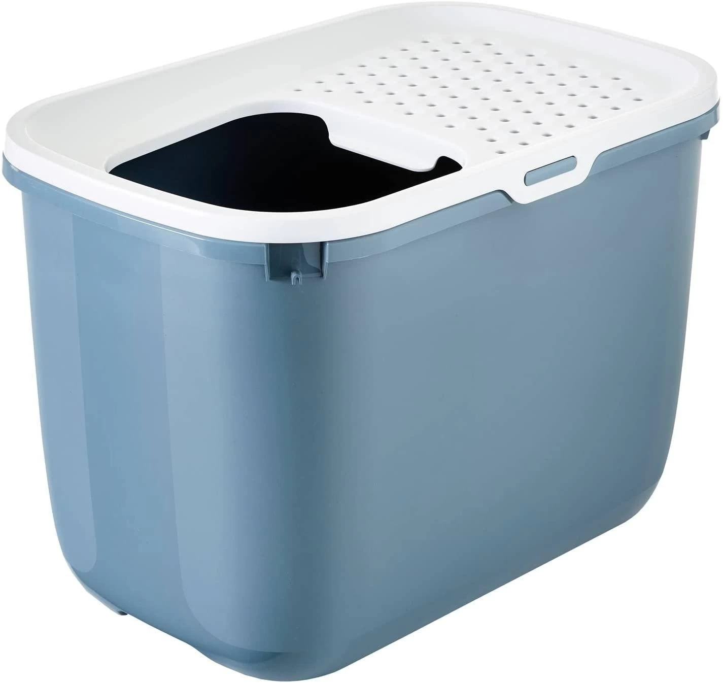 Savic Hop In Litter Box Bluestone/White 3 Savic Hop In Litter Box Bluestone/White