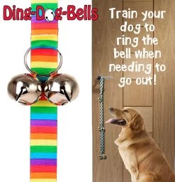 Yellow Dog Ding Dog Bells Rainbow Stripe