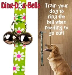 Yellow Dog Ding Dog Bells Green Daisy