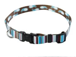 Brown Stripes With Paisley Collar