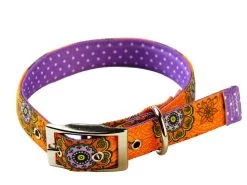 Uptown Folk Flowers On Purple Polka Collar