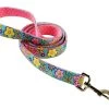 Uptown Flower Power On Pink Polka Lead -Pet Supplies Sale main 572 1