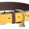 DO&G Leather Collar Yellow -Pet Supplies Sale main 716 1 1