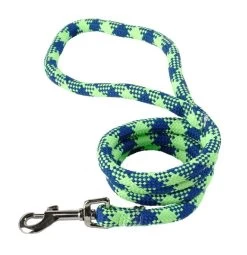 Fluoresent Green & Blue Braided Lead 3/4" Wide X 48" Long
