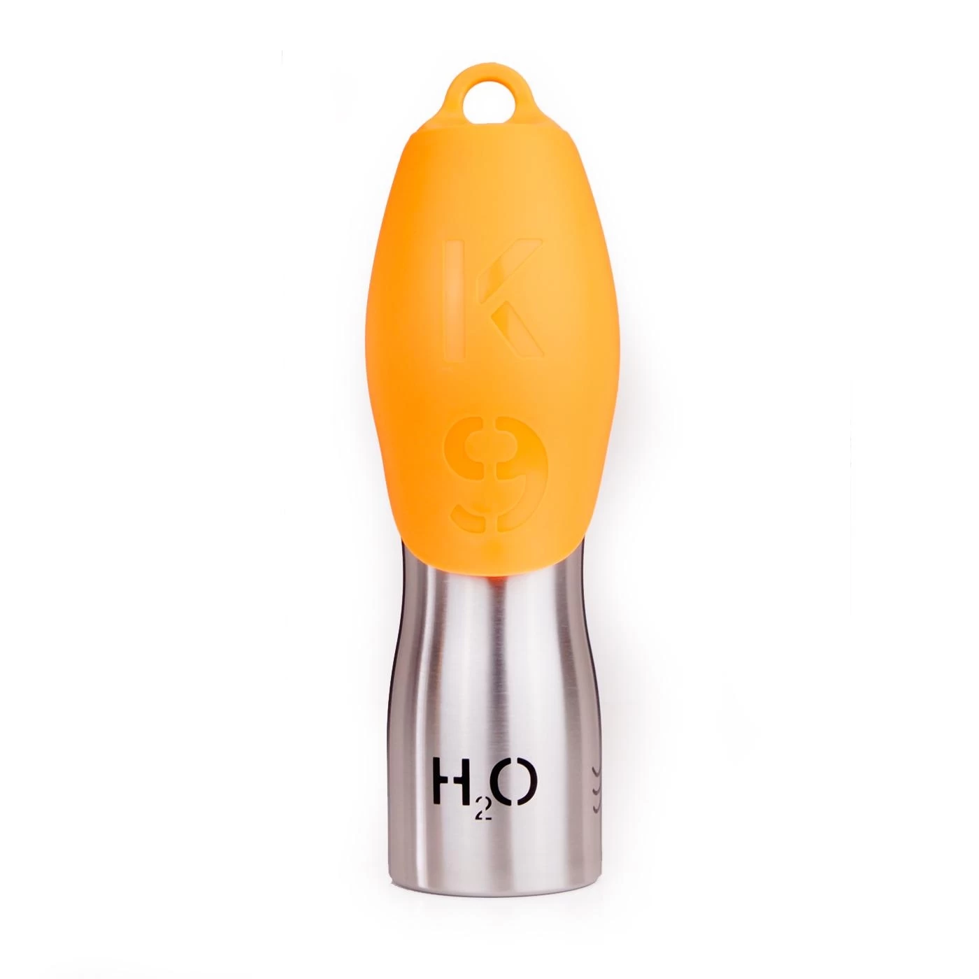 H2O4K9 25oz Stainless Steel Orange Lid